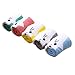 JiaDuo Baby Girls Cotton Ankle Socks Breathable Cartoon Cat Pack of 5 6-8 Years