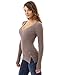 PattyBoutik Women's Ribbed V Neck Zip Embellished Sweater