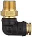 Legris 3109 60 14DOT Nylon & Nickel-Plated Brass Push-To-Connect Fitting, Complies with DOT, 90 Degree Elbow, 3/8