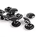 KiWAV motorcycle round bolt cap screw cover plug black for 8mm thread allen head bolts, ie M6 allen key
