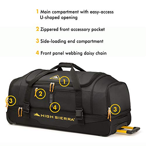High Sierra Pathway 36Inch Wheeled DropBottom Duffel Extralarge