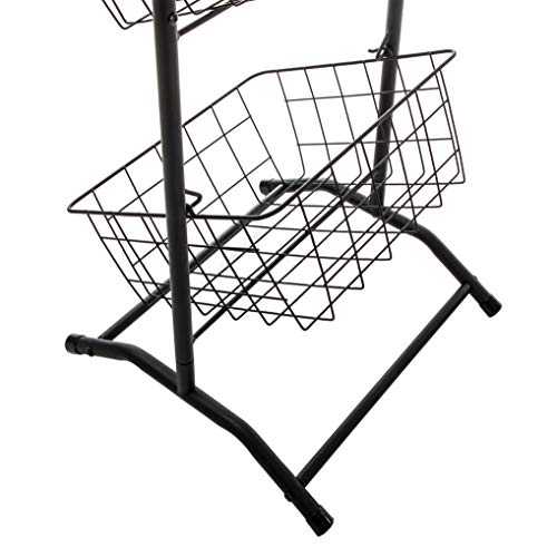 Home Zone Living Freestanding Fruit Basket 3Tier Storage Stand for