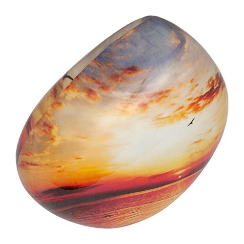 Sunrise Cremation Urn Mountain / Rock Funeral Urn Aluminum Memorial Garden Burial Urn for