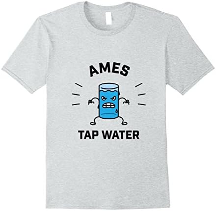 Men's Ames Tap Water: Varsity Style T-Shirt Medium Heather Grey