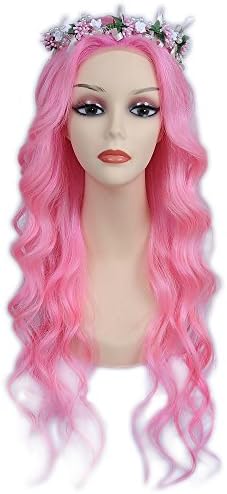 7A 150 Density Pink Wave Human Hair Lace Front Wigs Brazilian Human Hair Wigs Full Lace Wigs For Women (22Inch Full Lace)