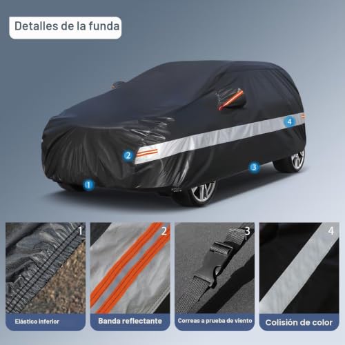 Holthly Exterior Car Cover for BMW 1 Series (2004-2025), Car Cover 10 Layers of Protection, 100% Waterproof, Anti-Dust, Windproof, Rain Waterproof, UV Protection.