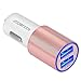 Car Charger, JOOMFEEN 24W 4.8A Dual USB Car Charger Adapter for Apple iPhone 6S Plus/6/5SE/5S/5, iPad Air/Mini/Pro, Samsung Galaxy S7 Edge/S6/S5/Note 5/4/3, Sony/HTC/Nokia/LG (Rose Gold)