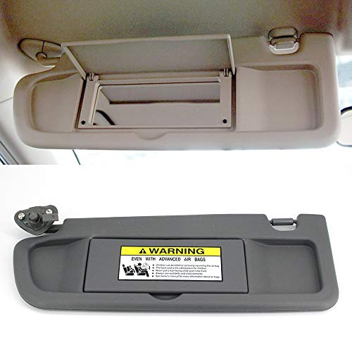 ustar Sun Visor Left Driver Side Fit for Honda Civic 2006 2007 2008 Without Vanity Light Replacement Part #83280-SNA-A01ZA (Atlas Gray, 2006-2008)