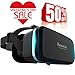 Pansonite Premium 3D VR Glasses with Adjustable Lenses & Head Strap, More Lightweight and Comfortable Virtual Reality Headset for 3D Movies and Games, Fit for iPhone and Android Smartphone (Black)