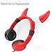 iClever BoostCare Wired Kids Headphones Over Ear with 85db Volume Limited, Food Grade Silicon (Child-Friendly), Dual Braided Cable, Red
