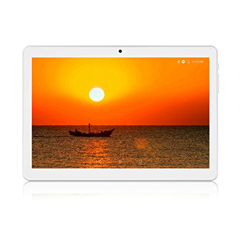 Tablet 10.1 Inch, Android 8.1 Tablet PC, 3G Phablet with 1280×800 IPS Screen, Dual SIM Card Slots and Cameras, 2GB+32GB, Quad Core, GMS Certified, 6000mAh Battery, WiFi, Bluetooth, FM, GPS-Silver