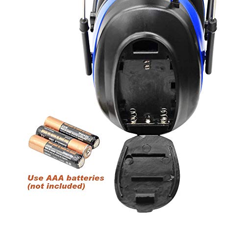 PROTEAR AM FM Bluetooth Radio Headphones Wireless Cancelling Headphones Built-in Mic Electronic Noise Reduction Safety Ear Muffs Protection for Lawn Mower Work - Thumbnail 5
