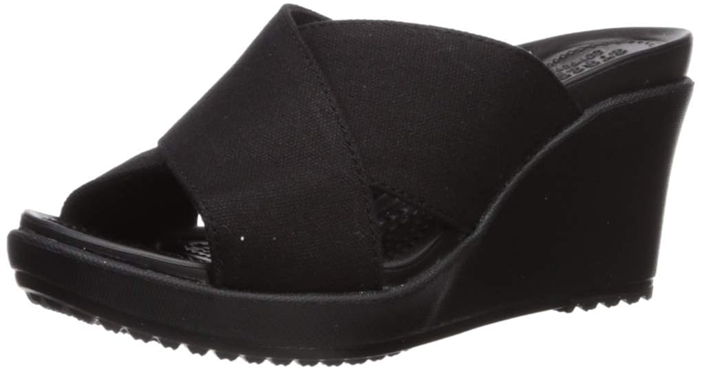 crocs leigh ii cross strap wedge
