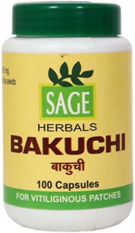 100% Pure Bakuchi 100 Capsule for Vitiligo Skin, Remove White Patches, Eczema