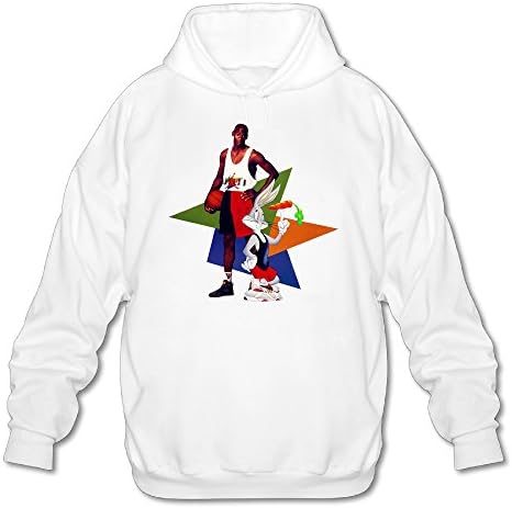 RORTTB Michael Jordan Bugs Bunny Men's Funny Hoodies Sweatshirt White