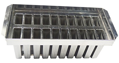 TechTongda 20pcs Stainless Steel Molds for Ice Lolly Popsicle Ice Cream Pops Bars (Type 2)