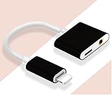 ALIWELL iPhone 7 Adapter, 3-in-1 Lightning to 3.5 mm Headphone Jack Adapter 1A Quick Charge Support Phone calls and Music, Simultaneously Music or Calls and Charging - Black
