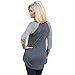 FAPIZI ♥ Women Blouse ♥ Women ELK Print Striped Splice Round Neck Christmas Casual Blouse Tops T Shirt (XL, Gray)