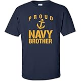 Proud Navy Brother Short Sleeve T-Shirt in Navy