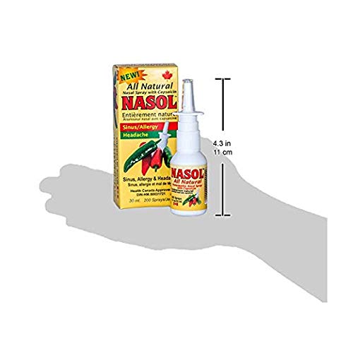 Nasol Nasal Sinus Spray 1oz/30 ml Relief from Sinus Pressure, Headaches, Nasal and Sinus
