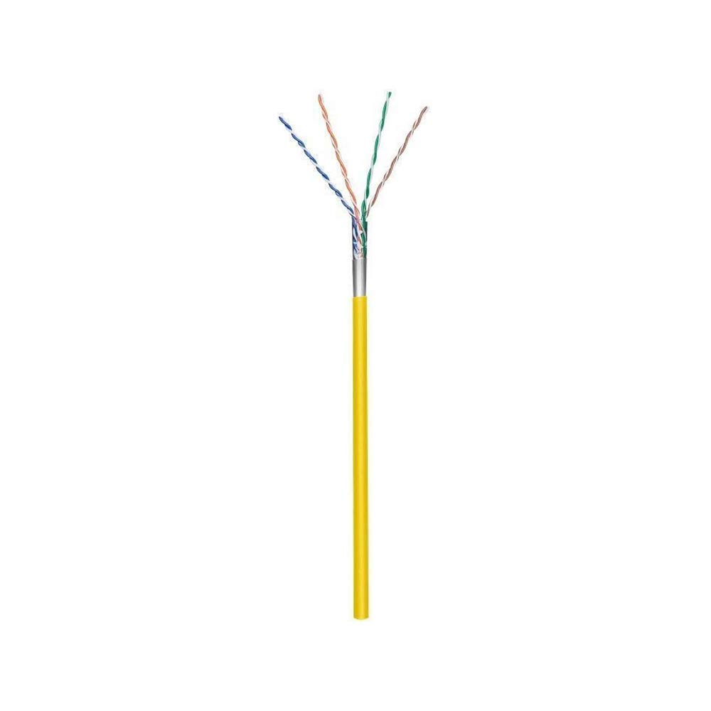 Goobay 93266 CAT 5e Network Cable, F/UTP, Yellow, 100m Length