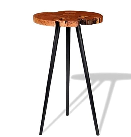 Vintage Industrial Bar Table Rustic Wooden High Breakfast Solid