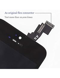 Para iPhone se Digitalizador de visualización táctil de la visualización LCD de repuesto con Kit de reparación + vidrio templado (Negro)