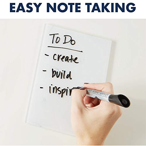 Quartet Glass Desktop Notepad, 9" x 6", Whiteboard, Dry Erase Surface