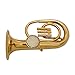 Gold Tuba Miniature Replica Magnet, Size 2 inch