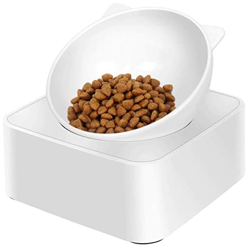 UPSKY Cat Dog Bowl Raised Cat Food Water Bowl with Detachable Elevated
