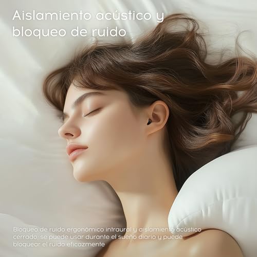sunvito Sleep Headphones, Mini Headphones for Sleeping, Wireless Bluetooth 6.0, Liquid Silicone, Side Sleeper, Power Indicator for Workout, Work, Travel