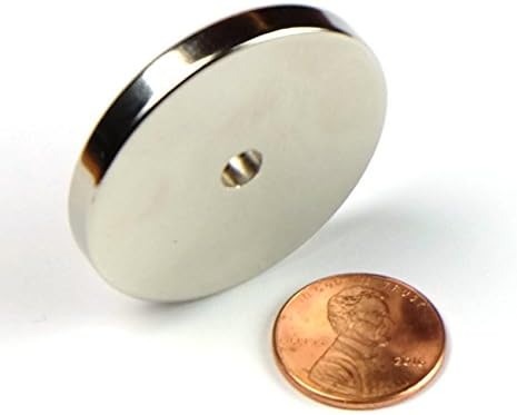 2pcs 38mm x 5mm Hole 5mm 1.5" x 3/16" Hole 3/16" N52 Super Strong Neodymium Magnets Rings DIY - by NEOGAUSS