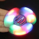 Iusun LED Light Fidget Hand Spinner Finger Toy EDC Focus Gyro Fast Shipping Gift (Multicolor 1)
