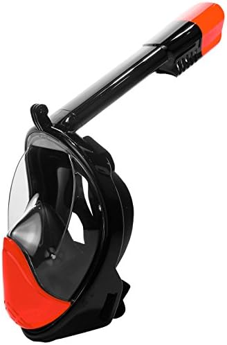 AQUAAVIBE 2017 3rd Generation Full Face Snorkel Mask Parent (Black, Orange, L/XL)