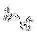925 Sterling Silver Hypoallergenic Horse Stud Earrings for Girls 26814
