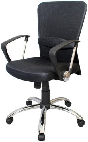 Mod-P Mesh Ergonomic Fabric Office Chair with Gas Lift, Tilt, Lumbar Support and Chrome Base