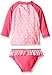 Sol Swim Little Girls' Toddler Sweety Crab Rashguard Set, Sweety Crab, 3T