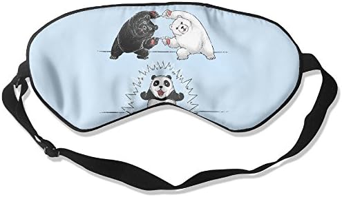 XIELIAN Pandas Ultimate Fusion Adjustable Strap Silk Sleep Mask Blindfold Eye Cover