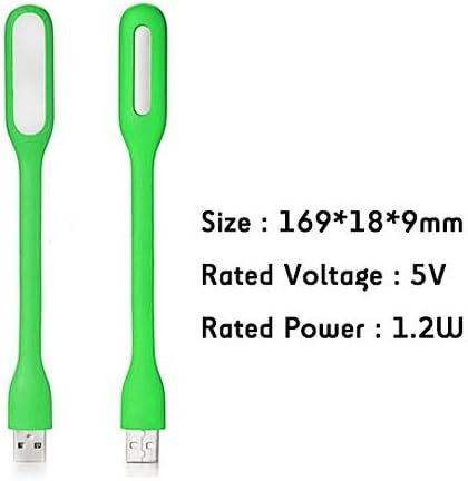 CMYK Mini USB LED Light Lamp for Laptop Computer powerbank Reading Adjustable Angle Portable Energy Saving  (Green)