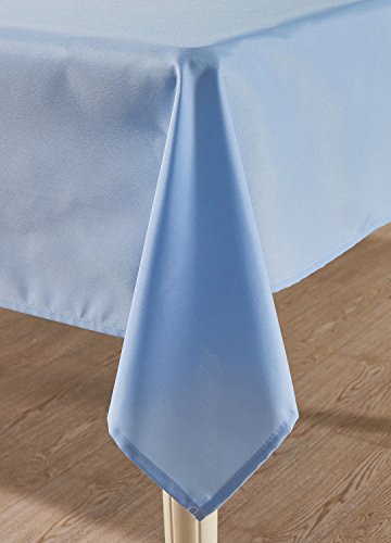 YEMYHOM Spill-Proof Fabric Rectangle Tablecloth for Dining Room, Wedding and Party (60 x 84", Light Blue)