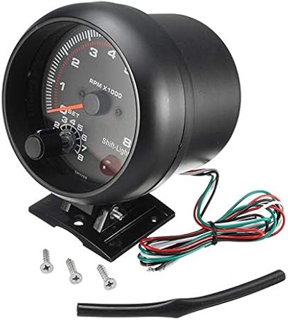 Amazon Yase King 12v車ledシフトライト0 8000 Rpm防水タコゲージメーター メーターパネル 車 バイク