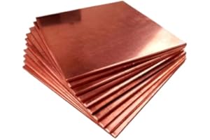 Copper Plate Copper Metal Plate Red Copper Sheet Pure Copper DIY Copper Sheet Thickness 0.5mm-6mm (1mm*200mm*200mm)