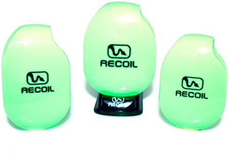 Recoil AUTOMATIC Cord Winder for Headphones, USB Cables and Chargers. 3Pack Combo-1 Small, 1 Medium &amp; 1 Large Winder with Organizer Rack. Color Green.