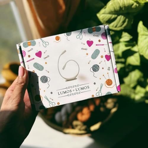 Lumos Knitting Light, Crafter Light Around Neck for Knitters and Crocheters, 3 Colors & Adjustable Brightness. Portable, Wearable, Rechargeable&Long Lasting (White)