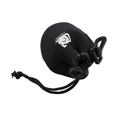 LightDow Large Lens Pouch 5mm Thick Neoprene Bag For Canon 20-105mm Nikon 24-70mm lenses Etc (Size=L)