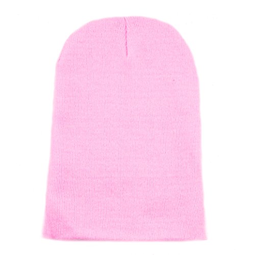The Hat Depot Made In USA Skull Beanie Hat (Pink)