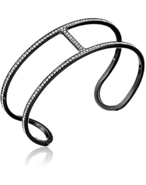 Gunmetal H Cuff Bracelet