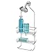 iDesign Milo Metal Wire Hanging Shower Caddy, Baskets and Towel Bar for Shampoo, Conditioner, and Soap with Hooks for Razors, Towels, and More, 4.25