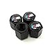 iDoood Steel Car Air Tire Valve Caps and Black Keychain Combo Set for BMW M