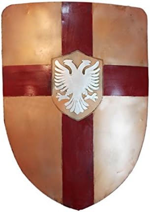 XHArmor Medieval Crusader Knight Shield with Fly Jakiro, Iron Armor Combat Shield, Size 6045cm